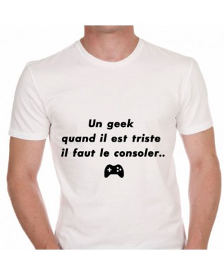 T-shirt humoristique Un geek triste