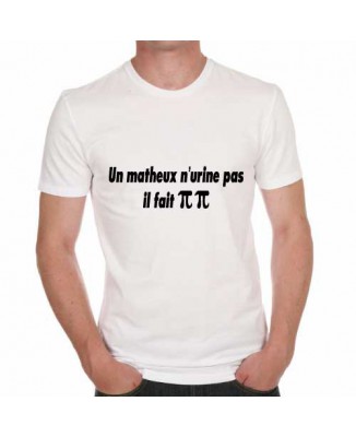 T-shirt humoristique Un matheux n'urine pas
