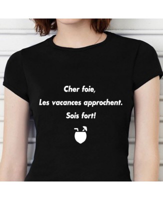 T-shirt humoristique Cher foie