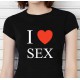 T-shirt humoristique I Love Sex