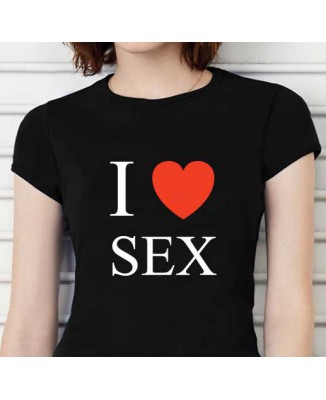 T-shirt humoristique I Love Sex