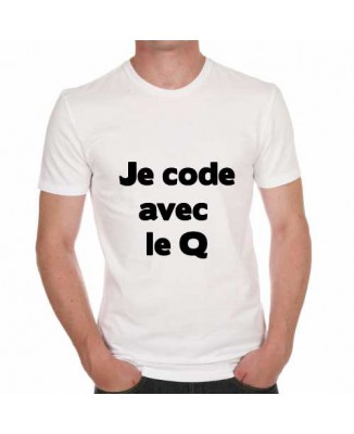 T-shirt humoristique Je code avec le cul