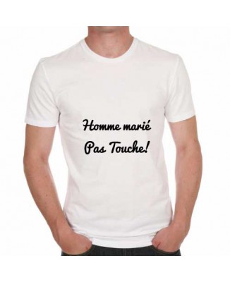 T-shirt humoristique Homme marié! Pas touche!