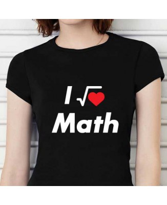 T-shirt humoristique I Love Math