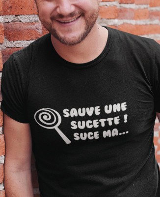 Tee-shirt Homme Sauve une Sucette