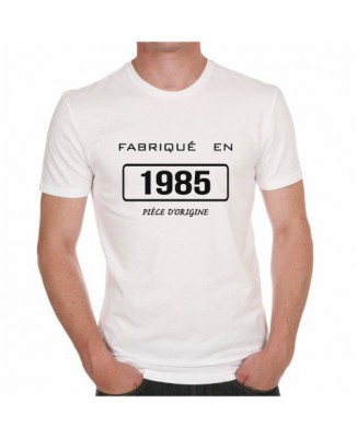 T-shirt a personnaliser "Fabriqué en, pièce d'origine"