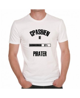 T-shirt "C'est pas bien de pirater"