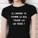 T-shirt humoristique Si l'amour te tourne le dos...